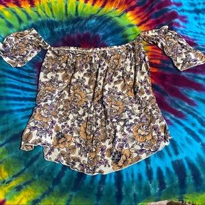 Off the shoulder boho top music festival coachella